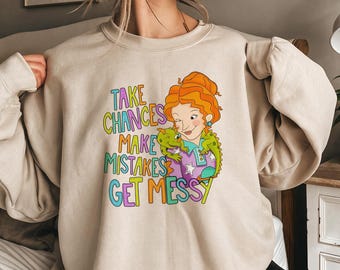 Teacher Shirt, Take Chances Make Mistakes Get Messy, Retro Cartoon Teacher Tee, Growth Mindset T-Shirt, Teacher Appreciation Gift