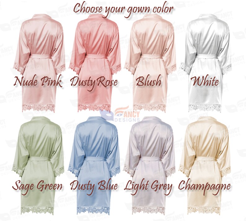 Luxury Silky Ruffle Robes Bridesmaid Robes Bridal Robe Etsy