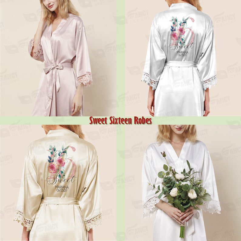 Sale Floral Personalized Wedding Robes Bridesmaid Robes Etsy