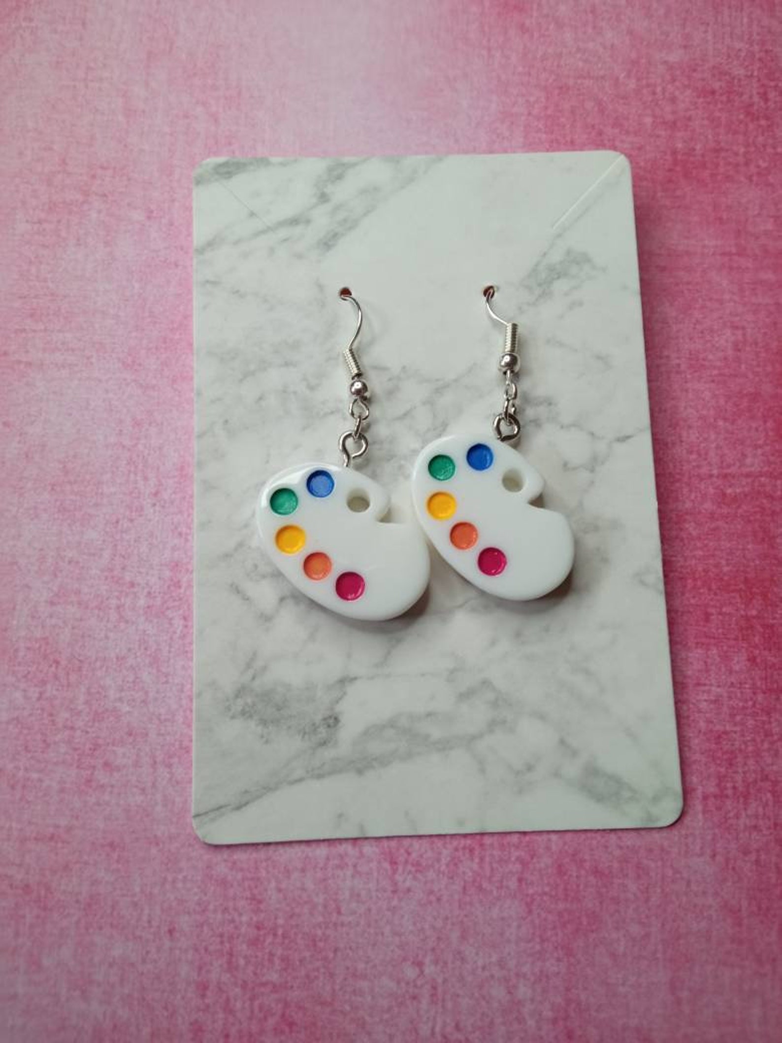 Paint Palette Earrings Etsy