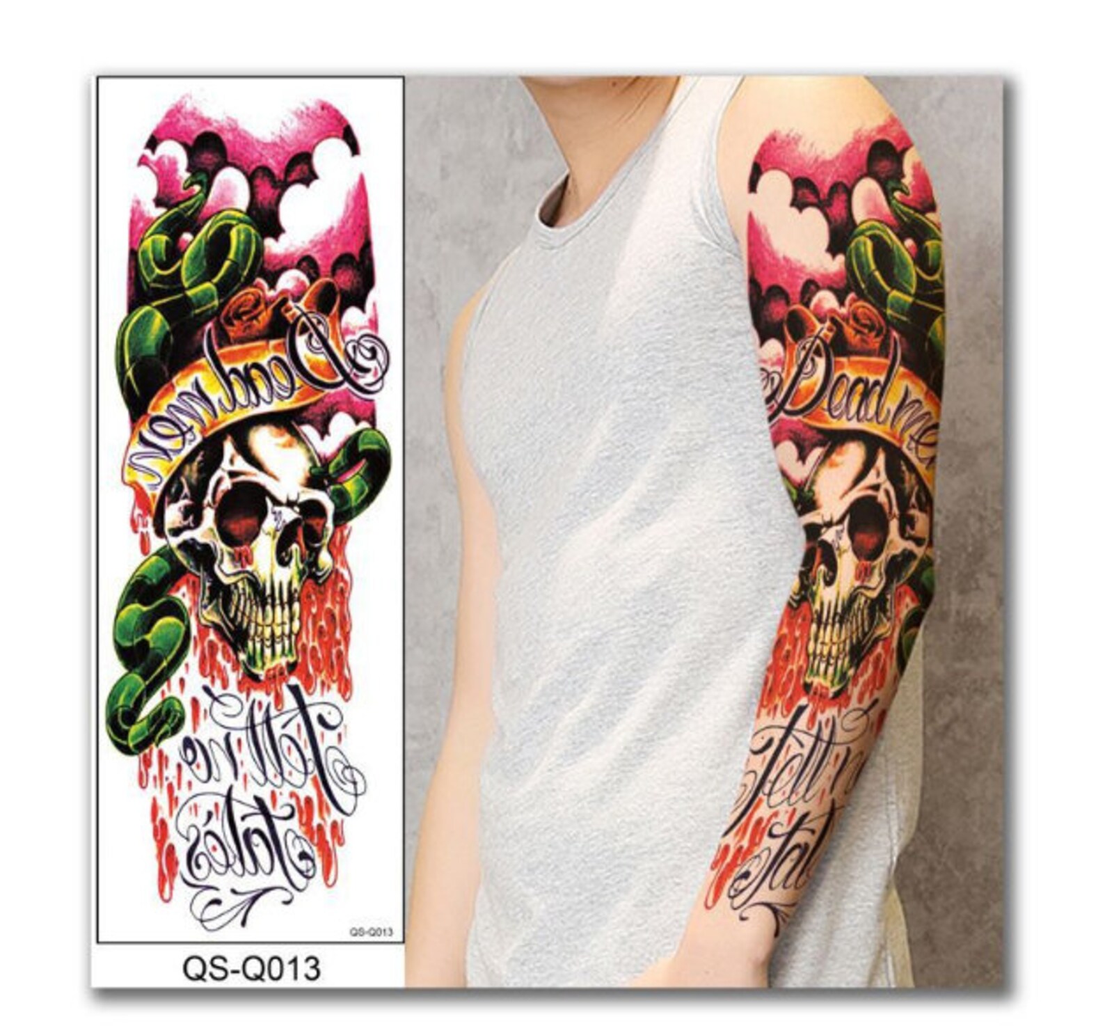 Temporary Arm Tattoo Temporary Full Arm Tattoo Temporary | Etsy