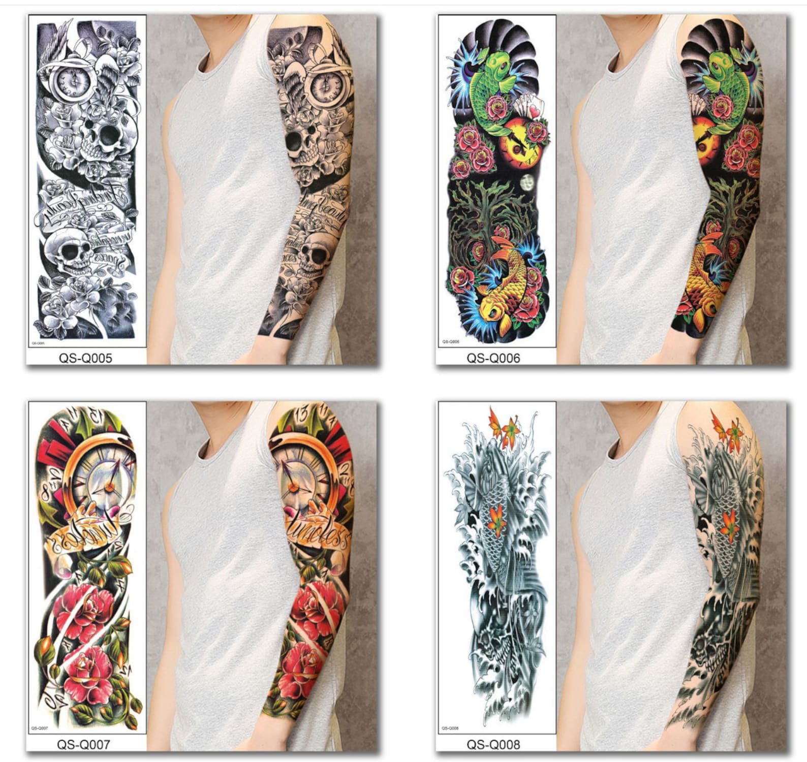 Temporary Arm Tattoo Temporary Full Arm Tattoo Temporary | Etsy