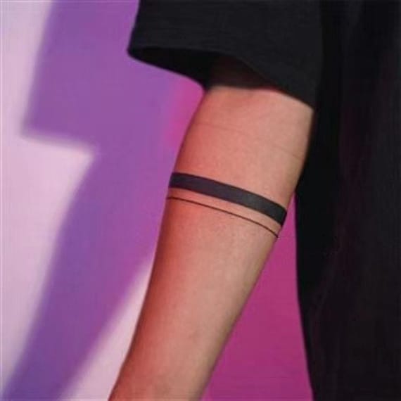 2pcstemporary Black Armband Tattoo Armband Tattoo Polynesian Etsy