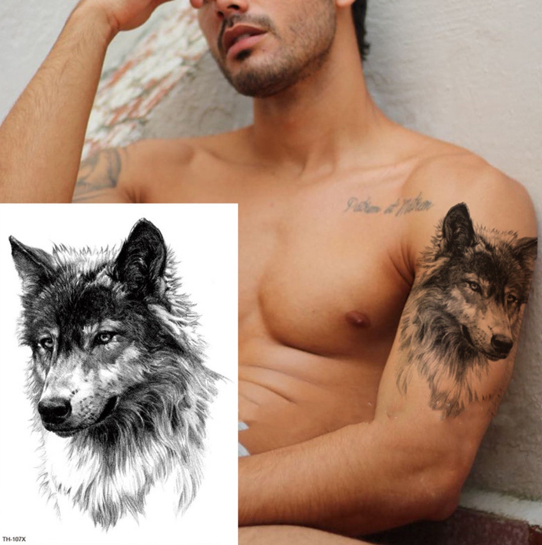 New Temporary Animal Tattoos, Wolf Head Tattoos, Lion Tattoos, Tiger