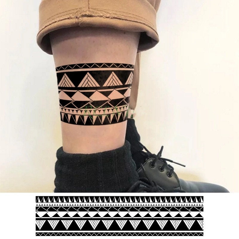 2pcstemporary Black Armband Tattoo Armband Tattoo Polynesian Etsy