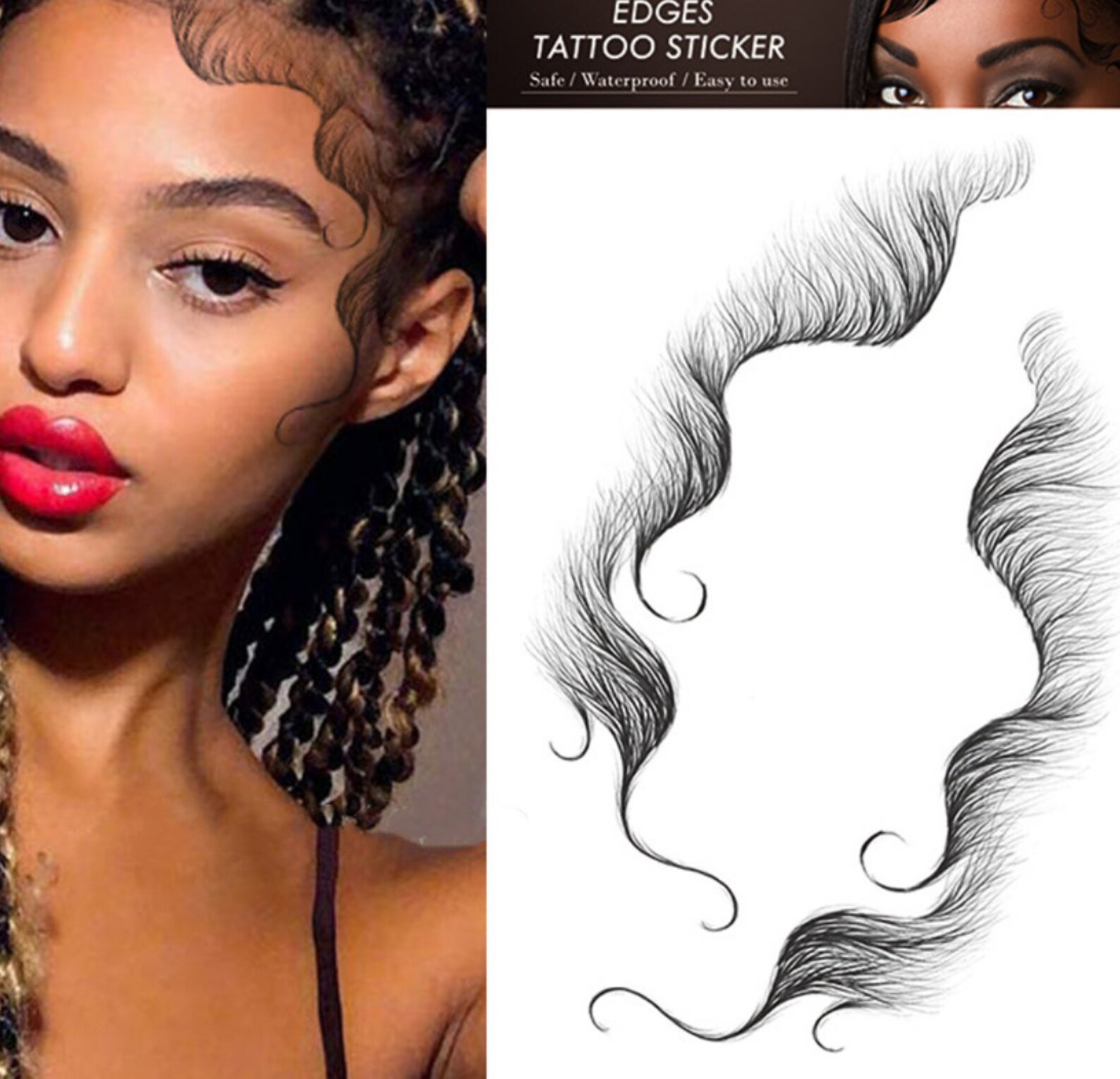 Tattoo Baby Hairtemporary Tattoos Baby Hairline Edge Etsy