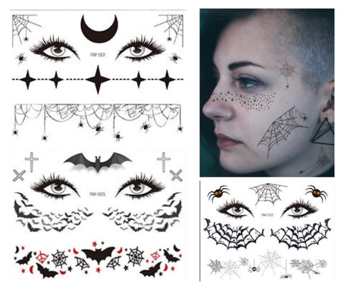 Face Forehead Tattoo Stickers Eye Makeup Sticker Sexy Colorful Temperory Tattoo  Stickers For Women Girls Party Wear Decoration  Temporary Tattoos   AliExpress