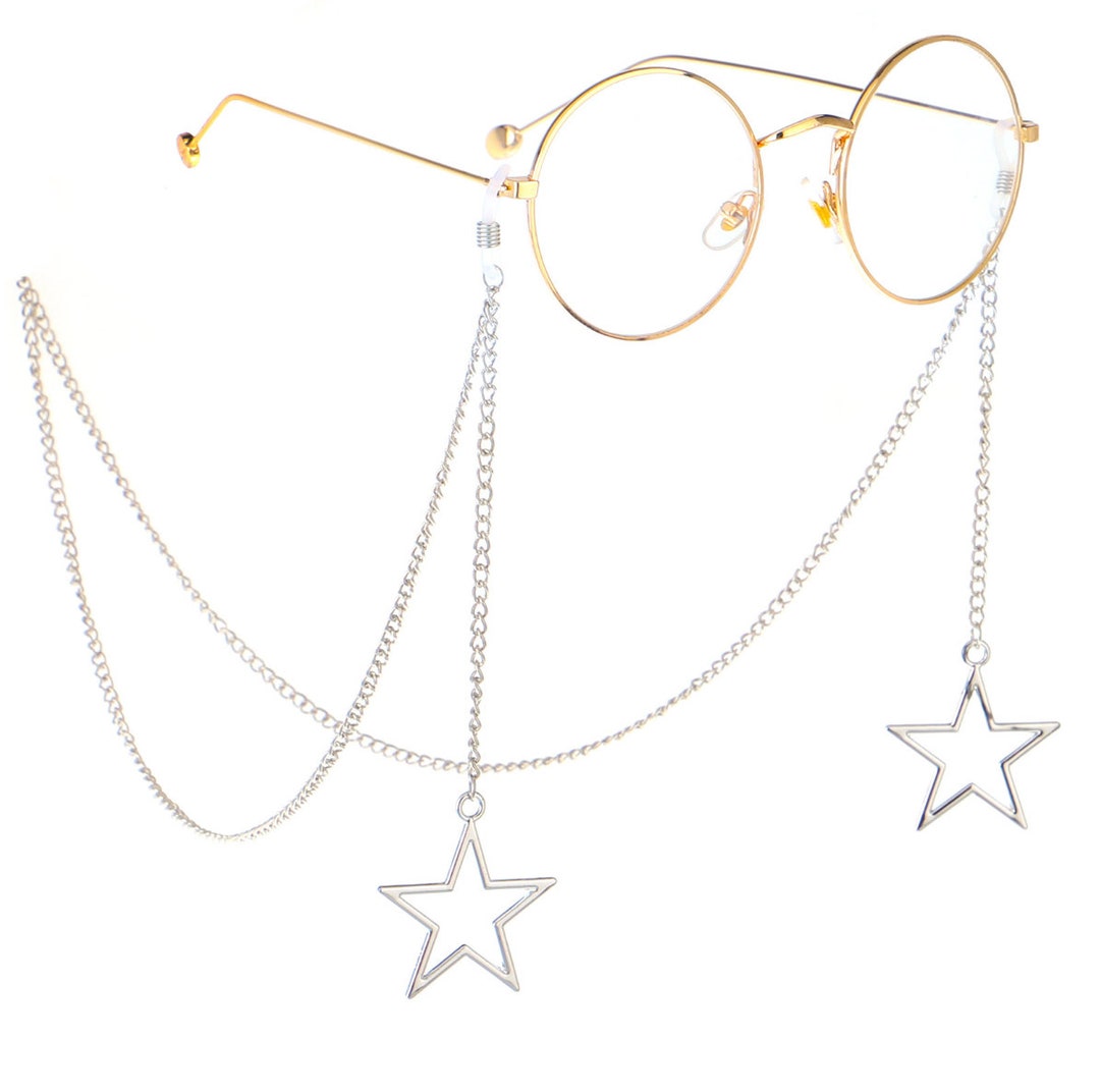 Metal Glasses Rope / Star Pendant Handmade Glasses Chain - Etsy