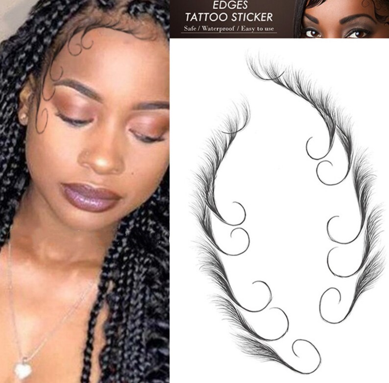 Tattoo Baby Hairtemporary Tattoos Baby Hairline Edge Etsy