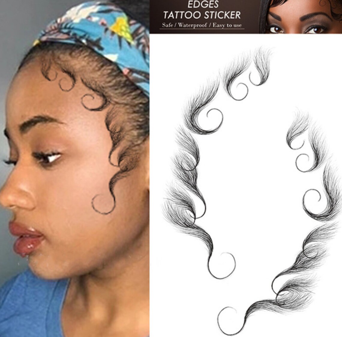 Tattoo Baby Hairtemporary Tattoos Baby Hairline Edge Etsy