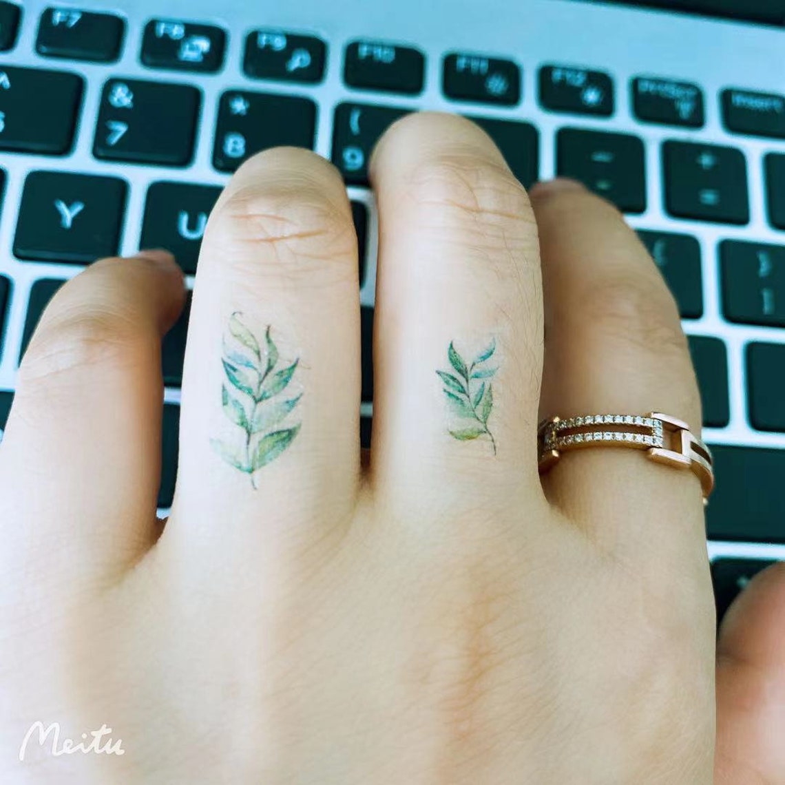 2Stk farn temporary tattoo / kräuter tattoo / kleines Blatt Etsy
