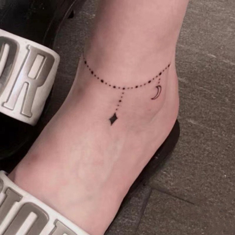 Anklet Tattoo - Etsy Anklet Tattoo - Etsy