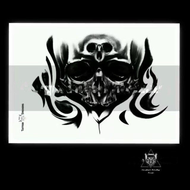 Temporary Tattoos/skull Temporary Tattoos/neck - Etsy