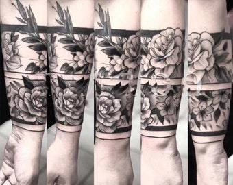 Black Line Tattoo Etsy