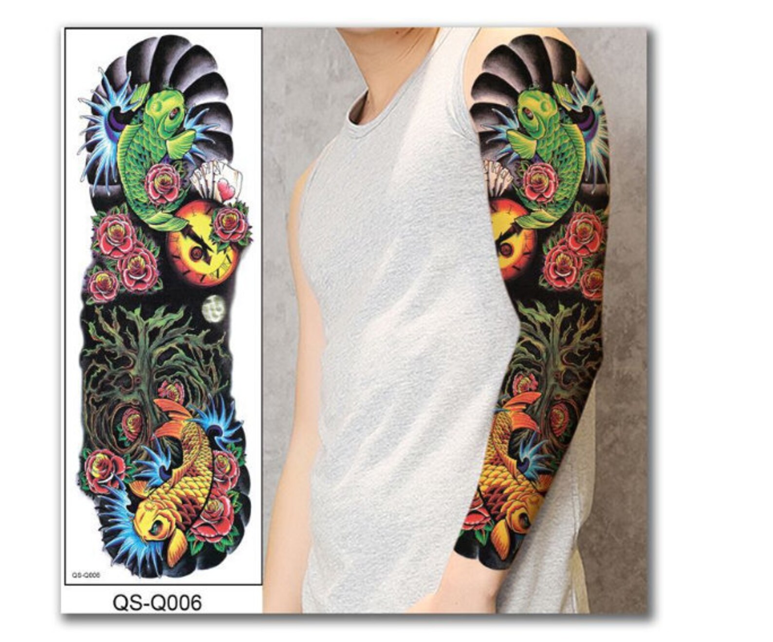 Temporary Arm Tattoo Temporary Full Arm Tattoo Temporary Etsy