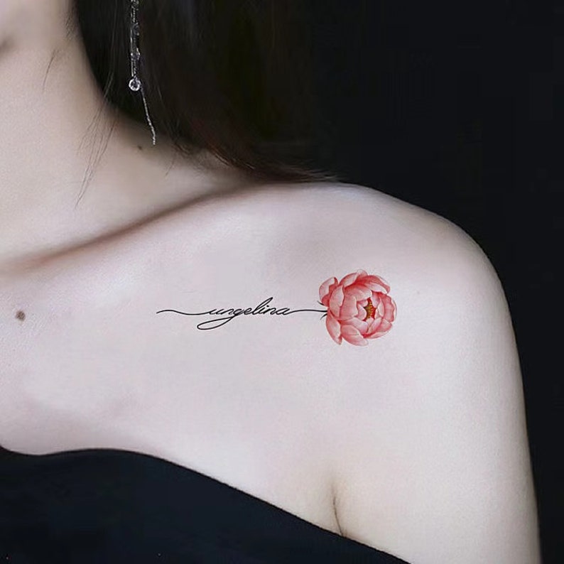 1 Set of 13 Temporary Flower Tattoos Pink Cherry Blossom Etsy