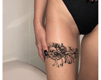 Temporare Bow Tattoo Etsy