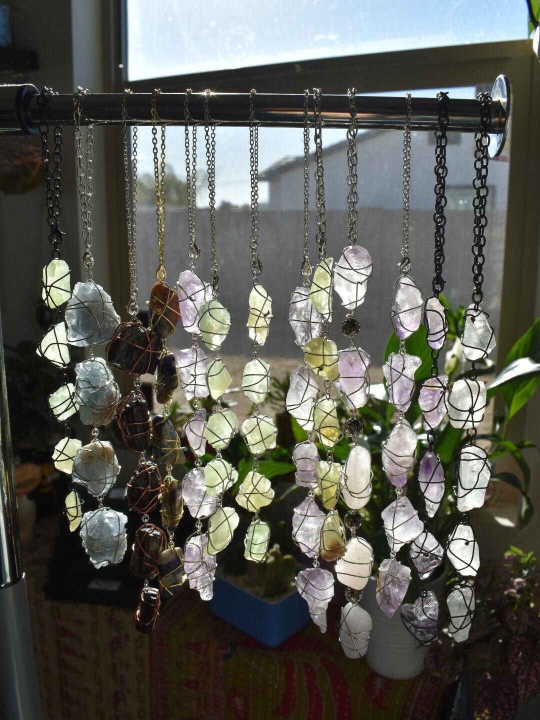 Car Jewelry, Rearview Mirror Crystal Hanging Etsy