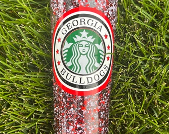 Georgia Bulldogs 24oz Glitter Snowglobe Tumbler