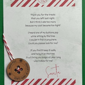 Botón y carta de Papá Noel