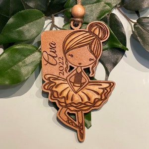 Personalized Girls Ballerina Ornament