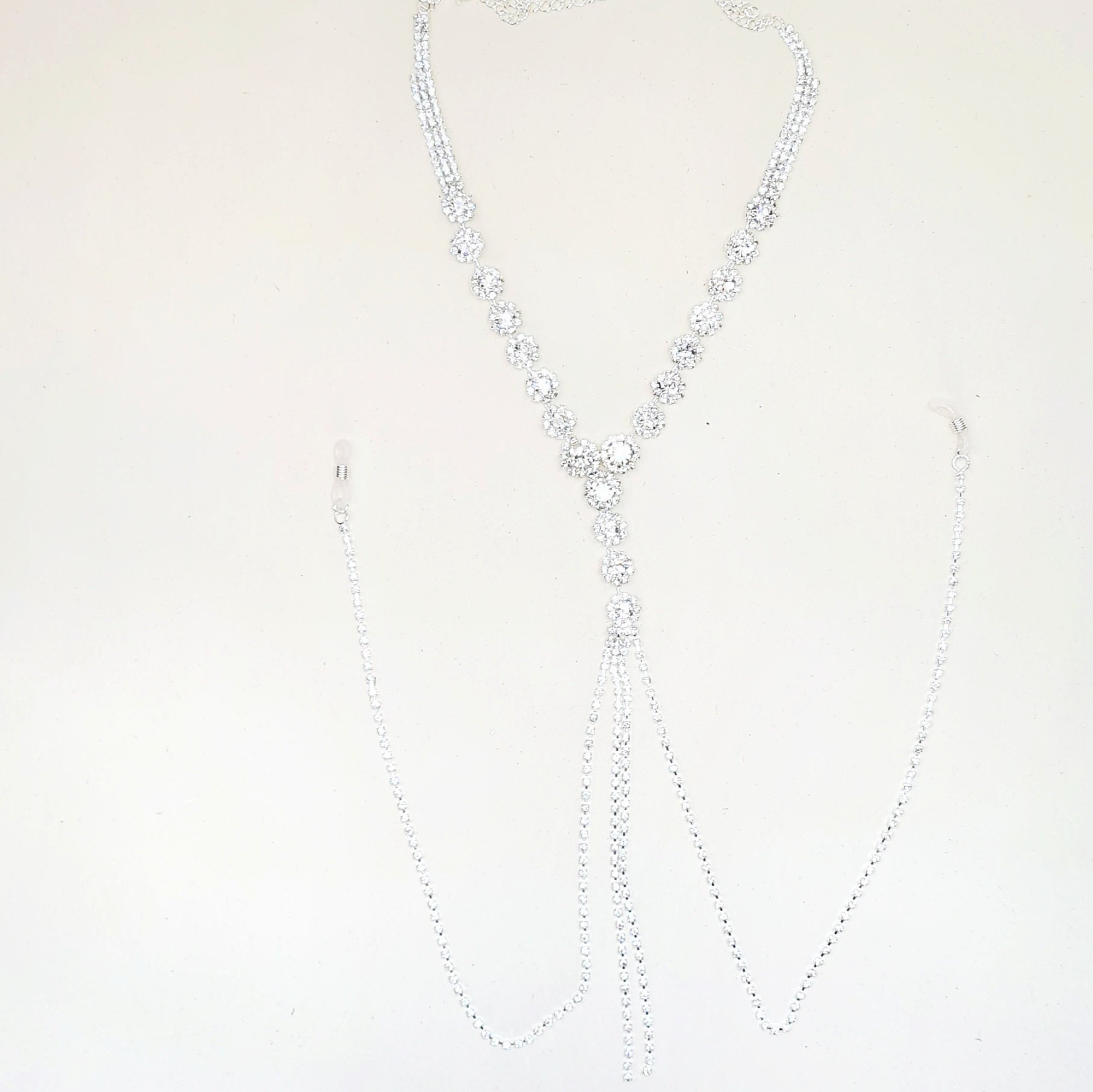 Strass Schneeflocke Nippel-Clips Mit Halskette - Nicht-Piercing Body Jewelry Für Festival & Party