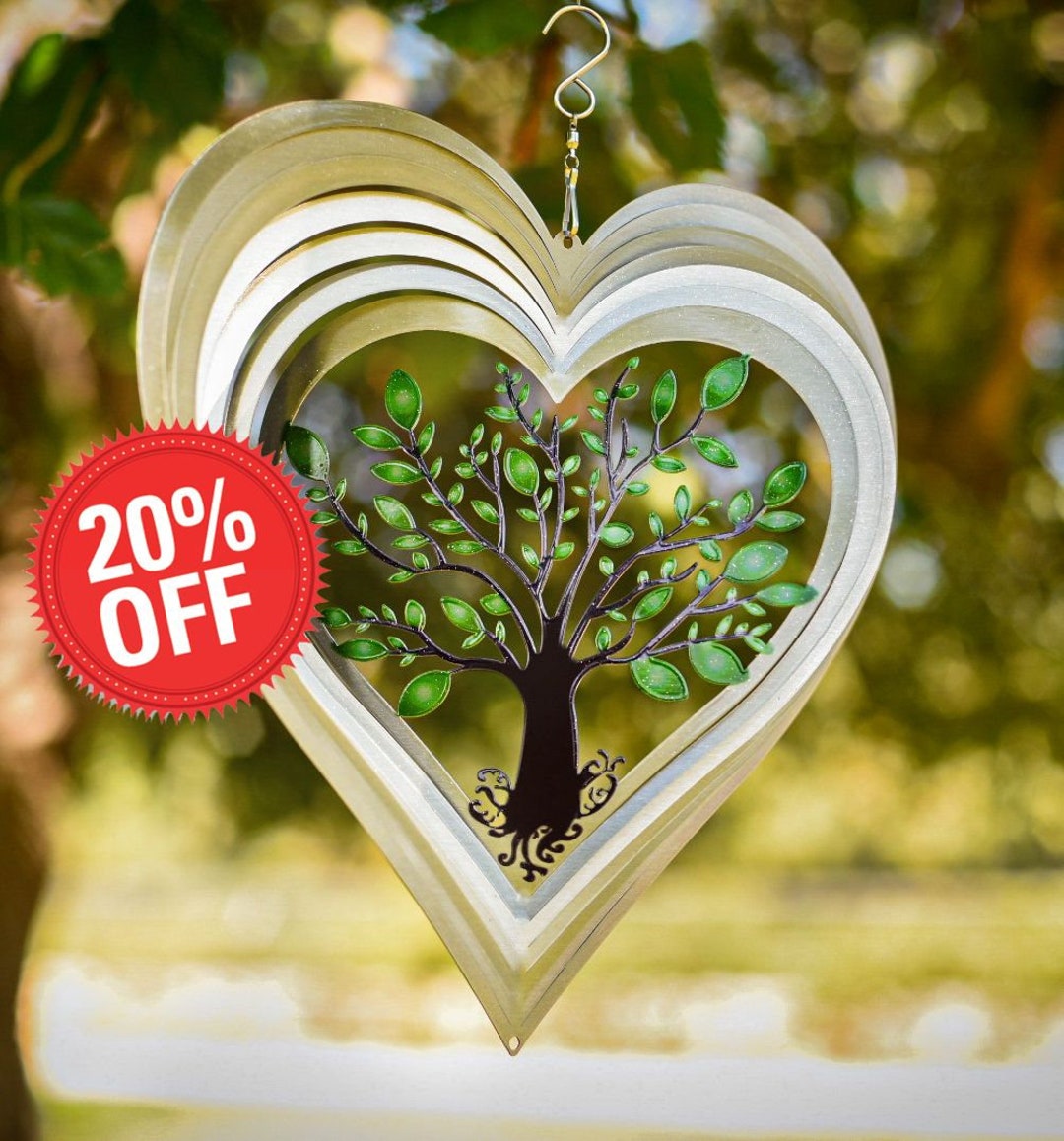 HANGING WIND SPINNER, Outside Décor, Spiral Wind Spinner, Garden Wind