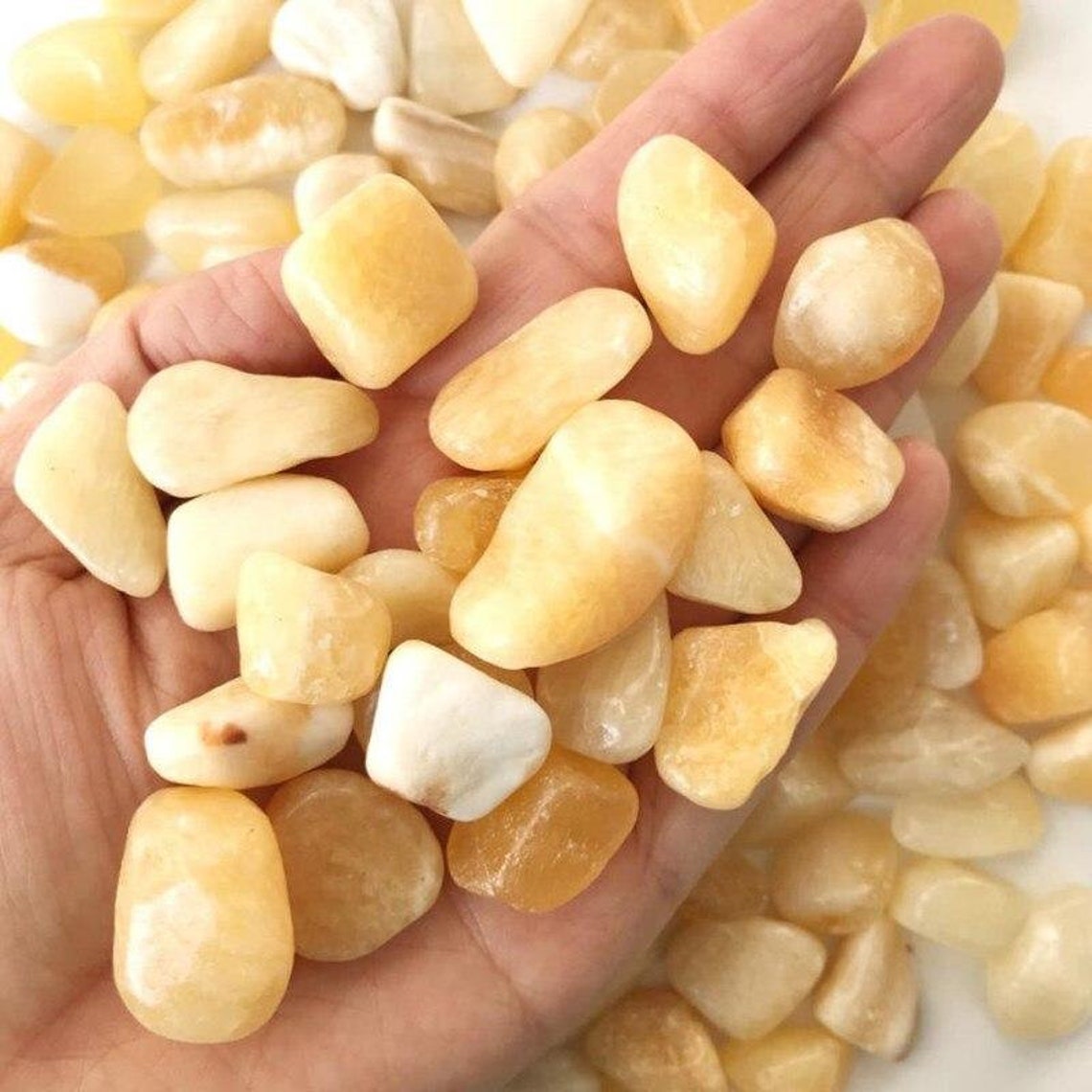 Natural stones and minerals Yellow jade gemstones quartz Etsy