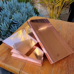 1kg Copper Ingot - 1000g Pure Copper Bar - Copper Bullion by Great White Bullion