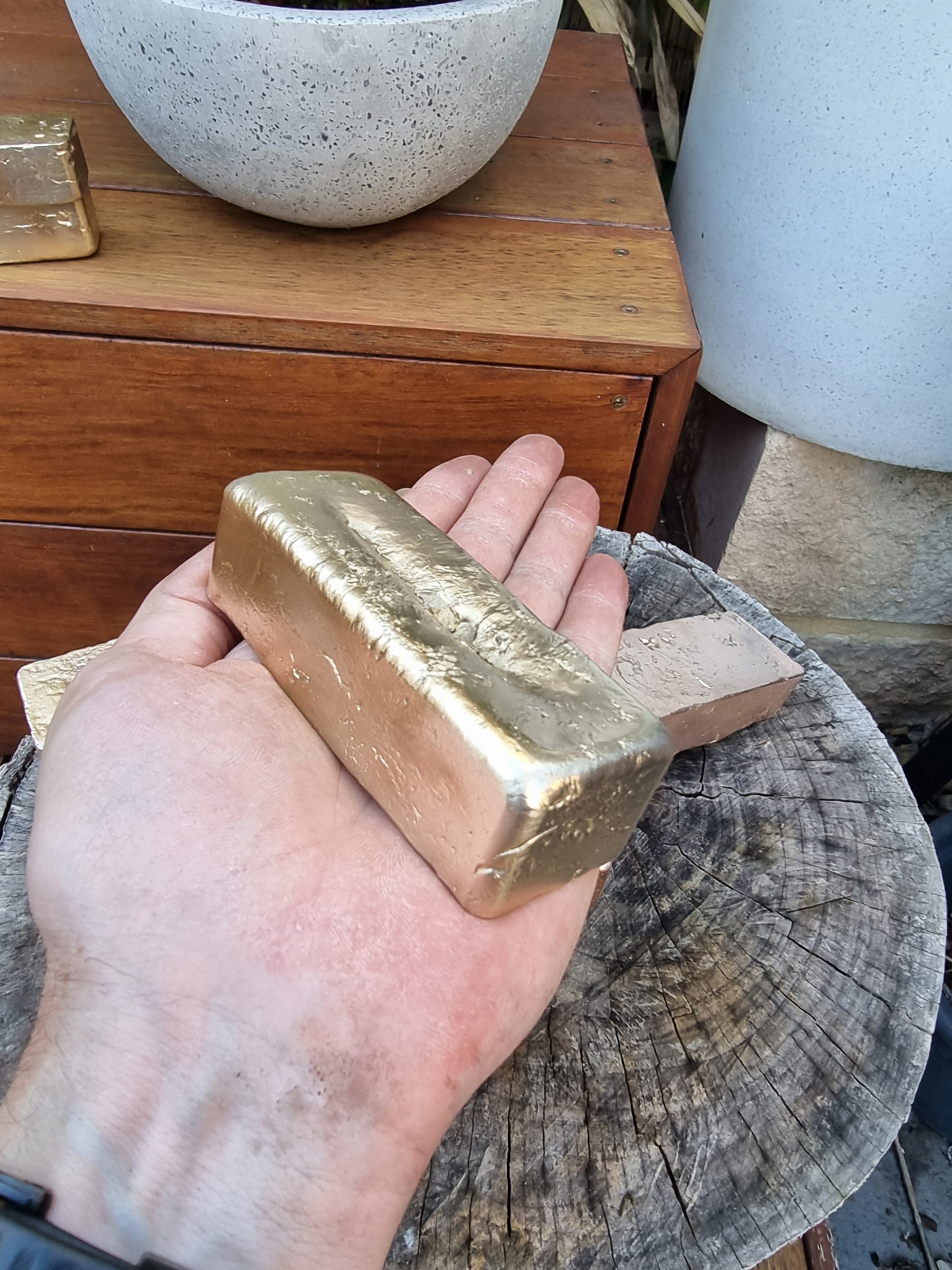 Handmade 1kg 2.2lbs High Purity Stamped Copper Ingots 