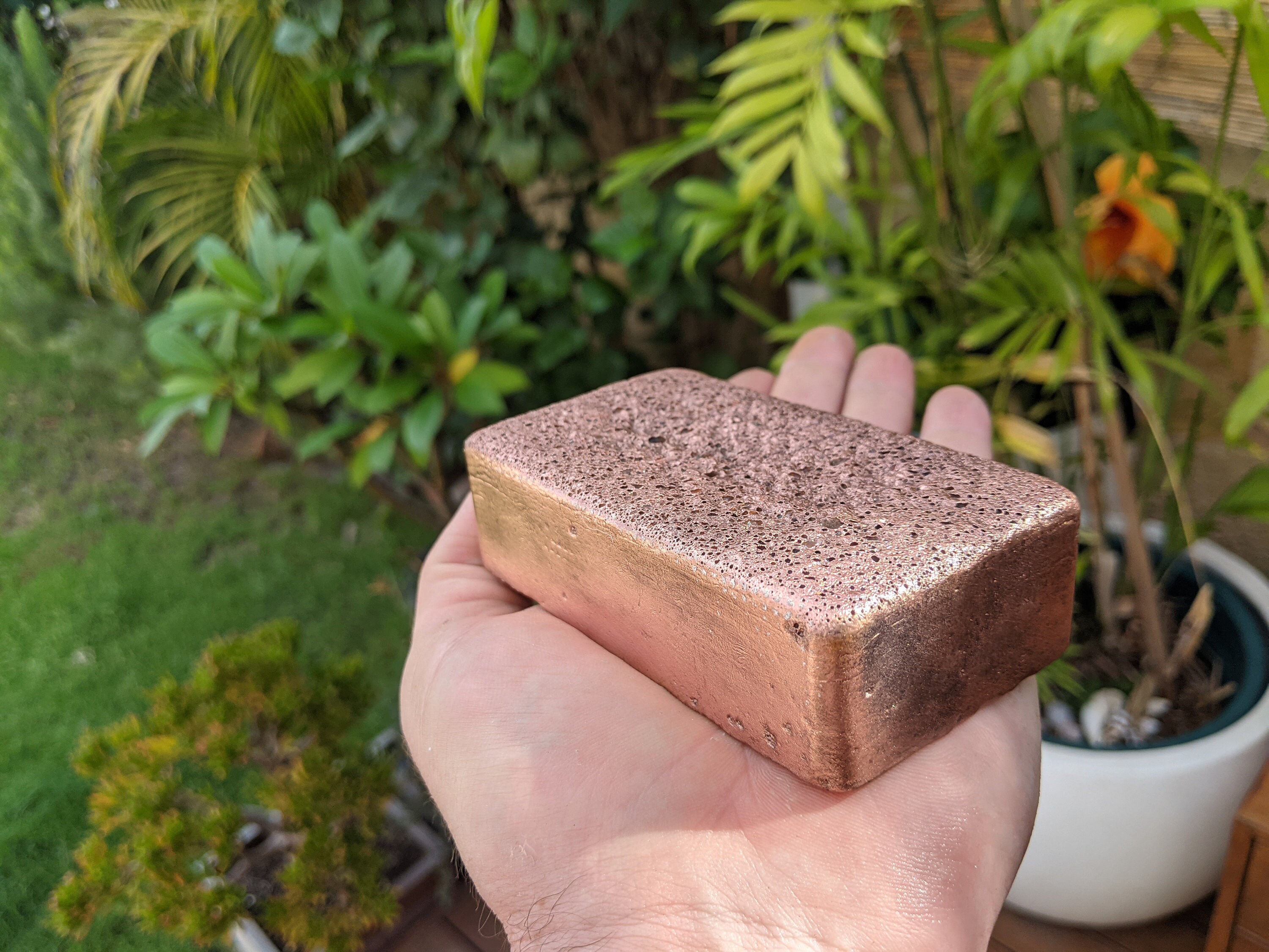 Copper Ingot Copper Bullion Bar 1579g Pure 999 Copper Hand Etsy