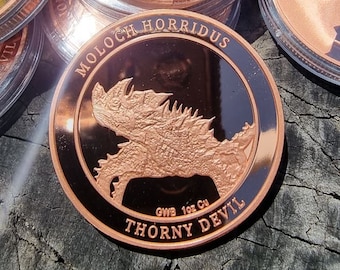1 Ounce Copper Round -  1 Troy Ounce Thorny Devil - Copper Coin