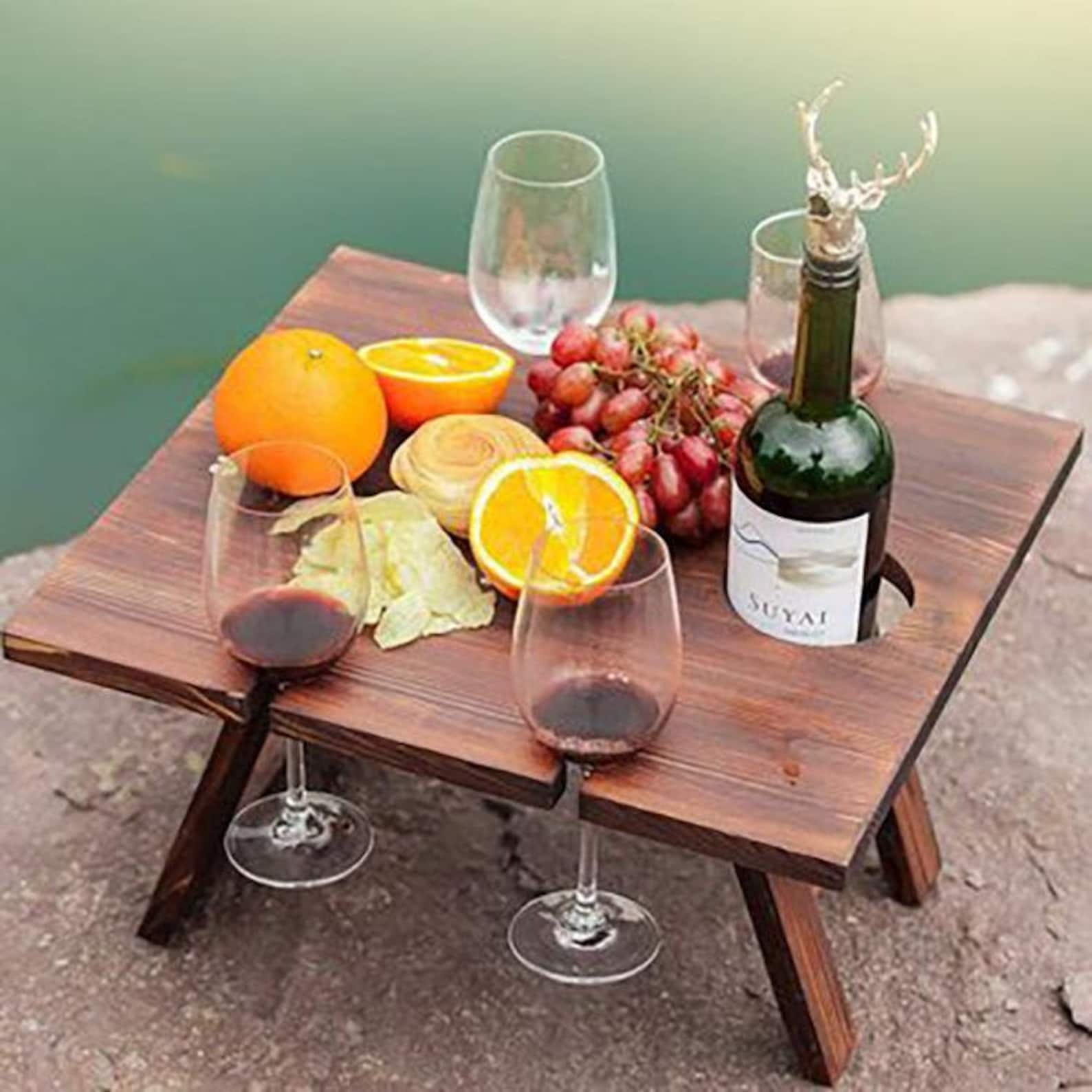 Outdoor Folding Portable Picnic Table wood plates handmade Etsy