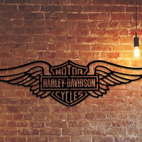 Harley Davidson Wall Hanging Sign Etsy