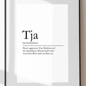 Definition-Sign: Well | Ironic Poster | Poster Print | Digital Print | Wall Art | Download