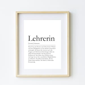 DOWNLOAD Teacher's Farewell Card/Poster | Definition Sign | Elementary School Farewell Gift