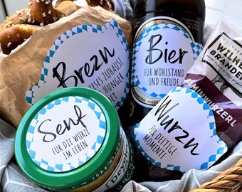 For house or apartment inauguration | BEER, salt, bread, seasoning labels | Housewarming gift