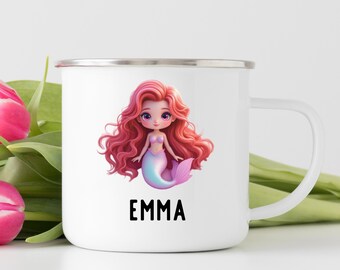Personlig barnmugg | Emaljmugg för barn | Mugg med namn och design