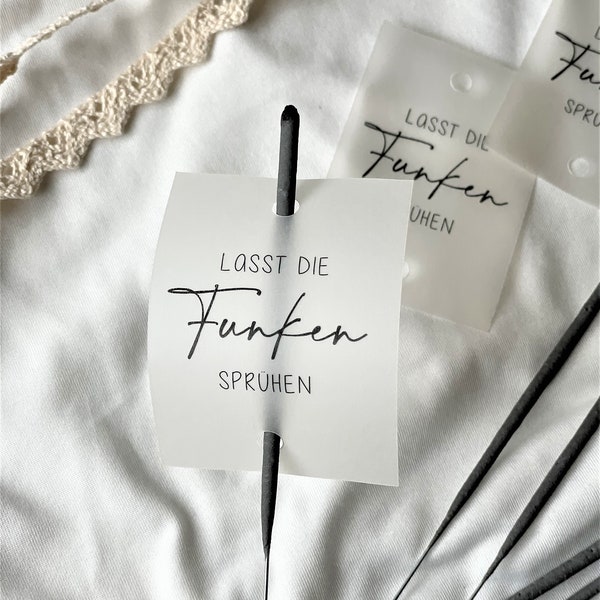 “Let the sparks fly” signs for sparklers | Wedding decoration