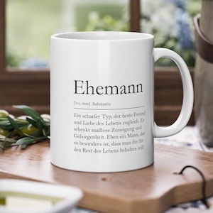 Mug for husband | Gift for husband for Valentine's Day or wedding anniversary | Available for left-handed or right-handed use | Gift for him