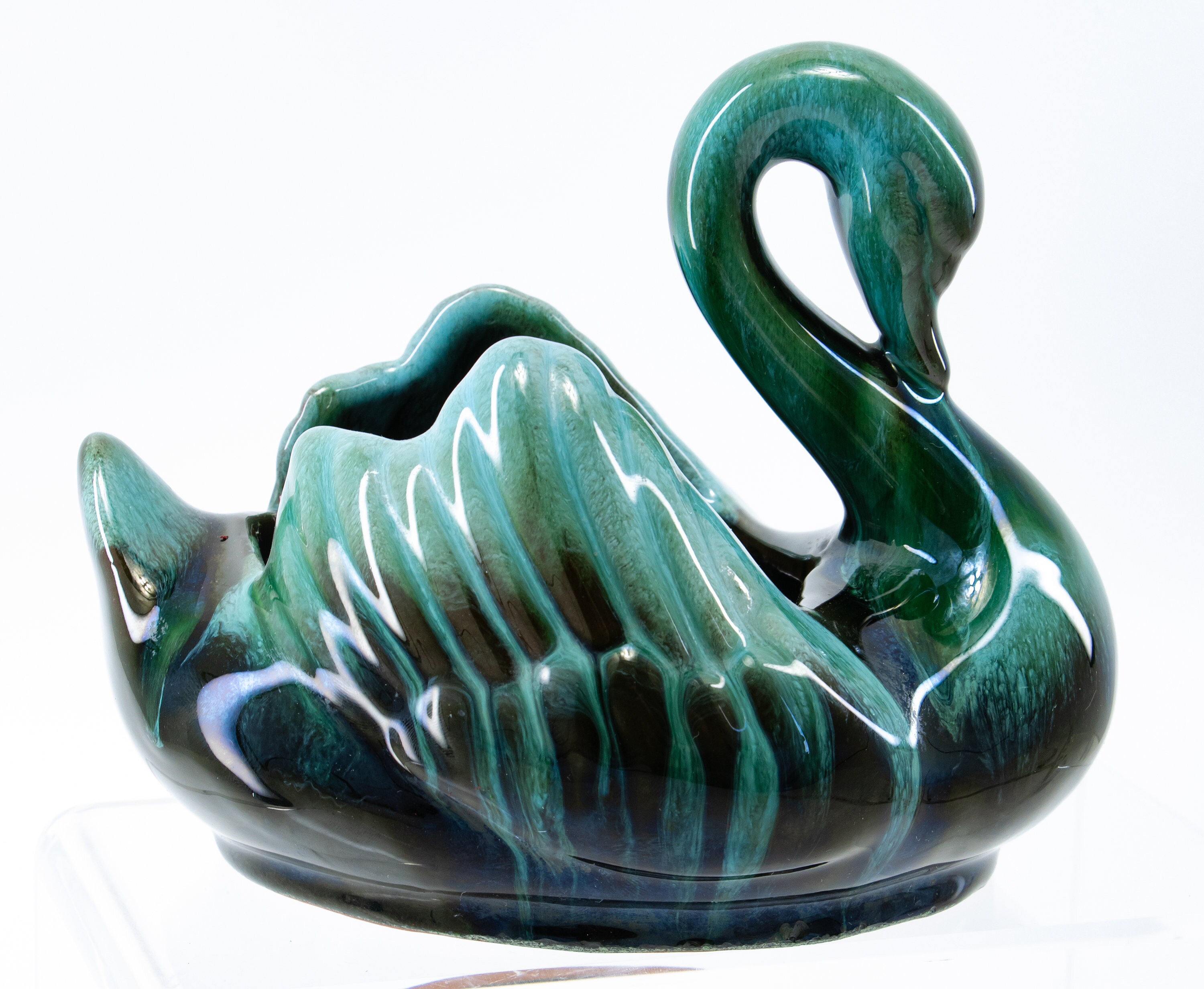 BMP Swan Planter Blue Mountain Pottery Swan Vase Vintage Etsy