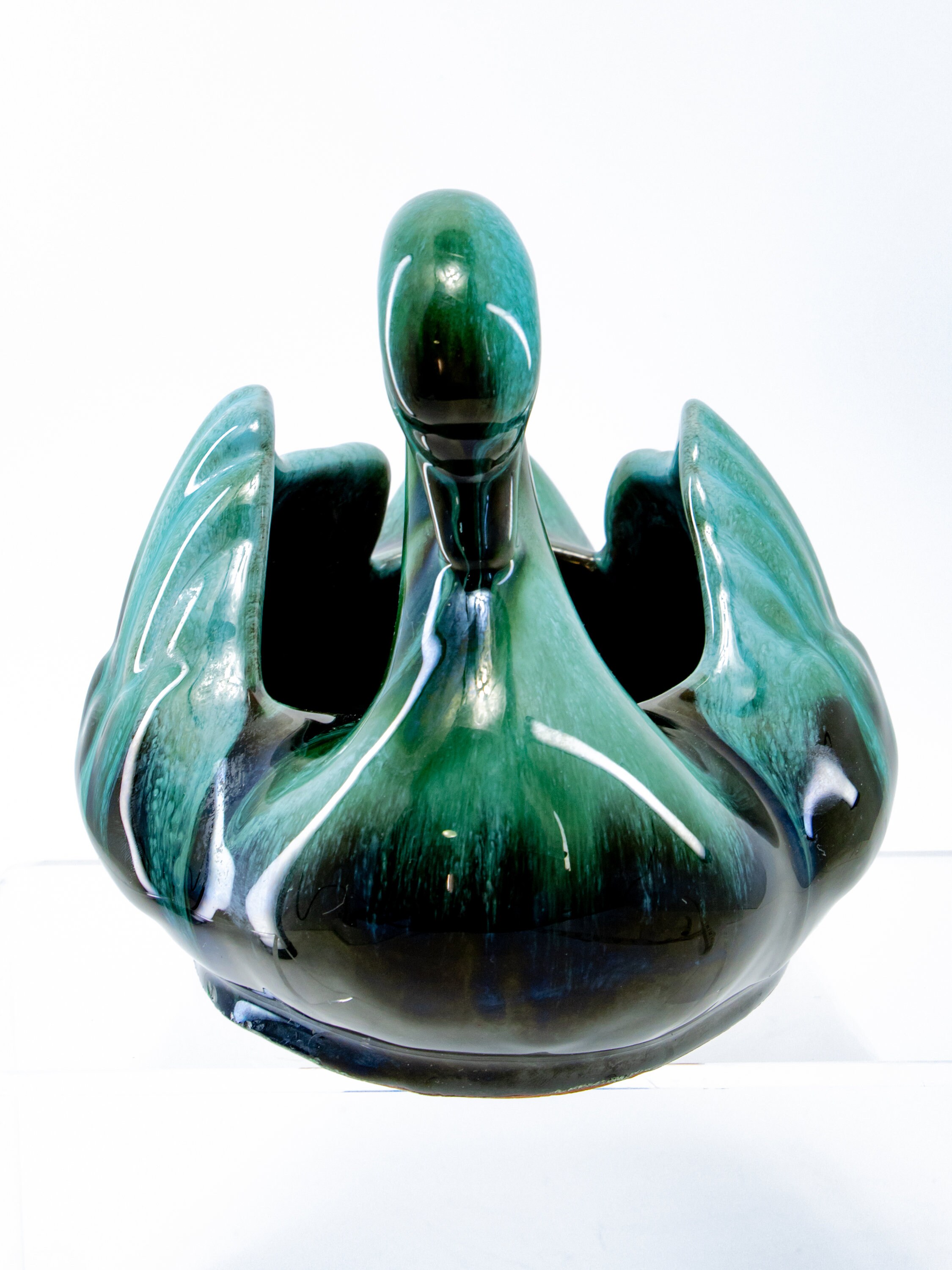 BMP Swan Planter Blue Mountain Pottery Swan Vase Vintage Etsy