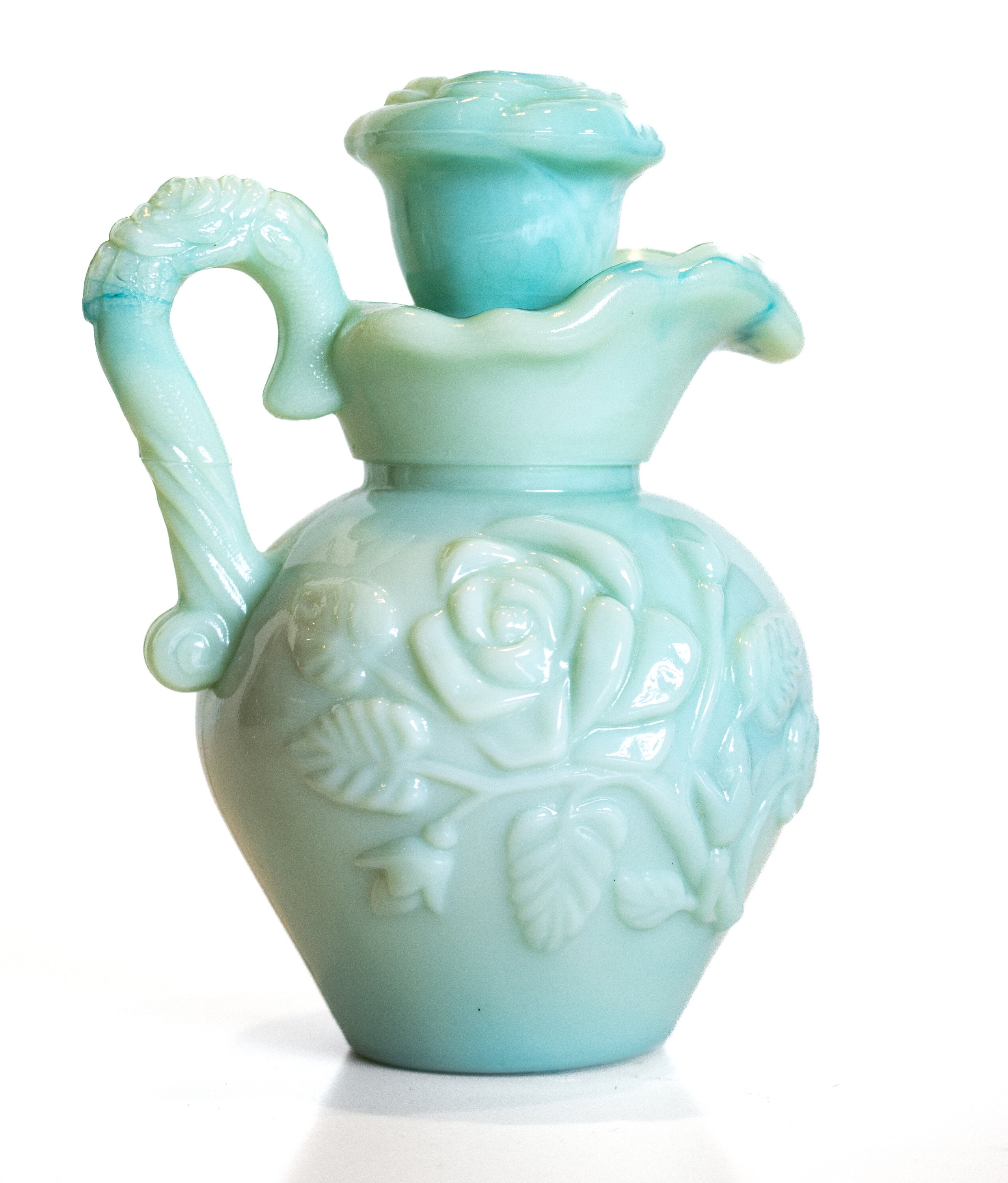 Vintage Avon Victoriana Bath Oil Pitcher W Stopper Bowl Retro Avon Bath ...