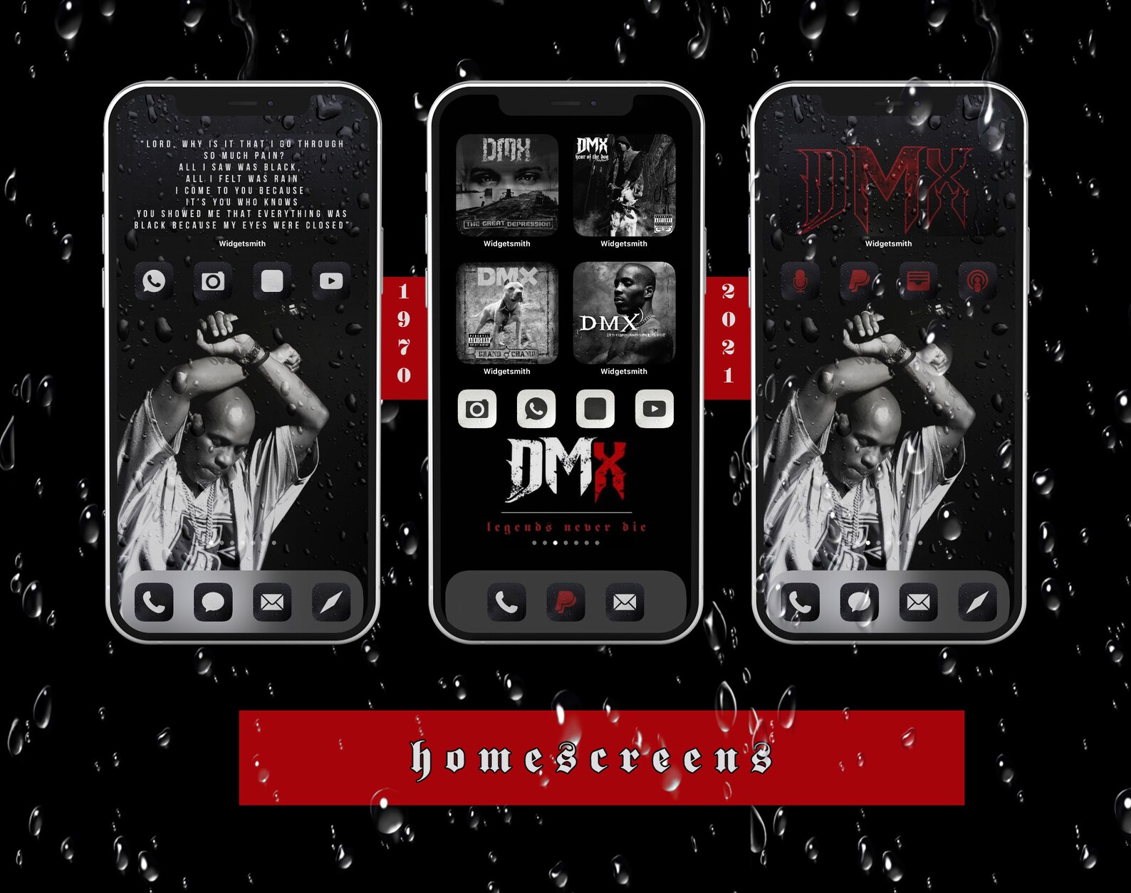 DMX Rapper Tribute Theme iPhone iOS14 App Icons Aesthetic | Etsy