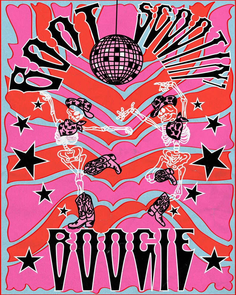 Boot Scootin Boogie Print - Etsy