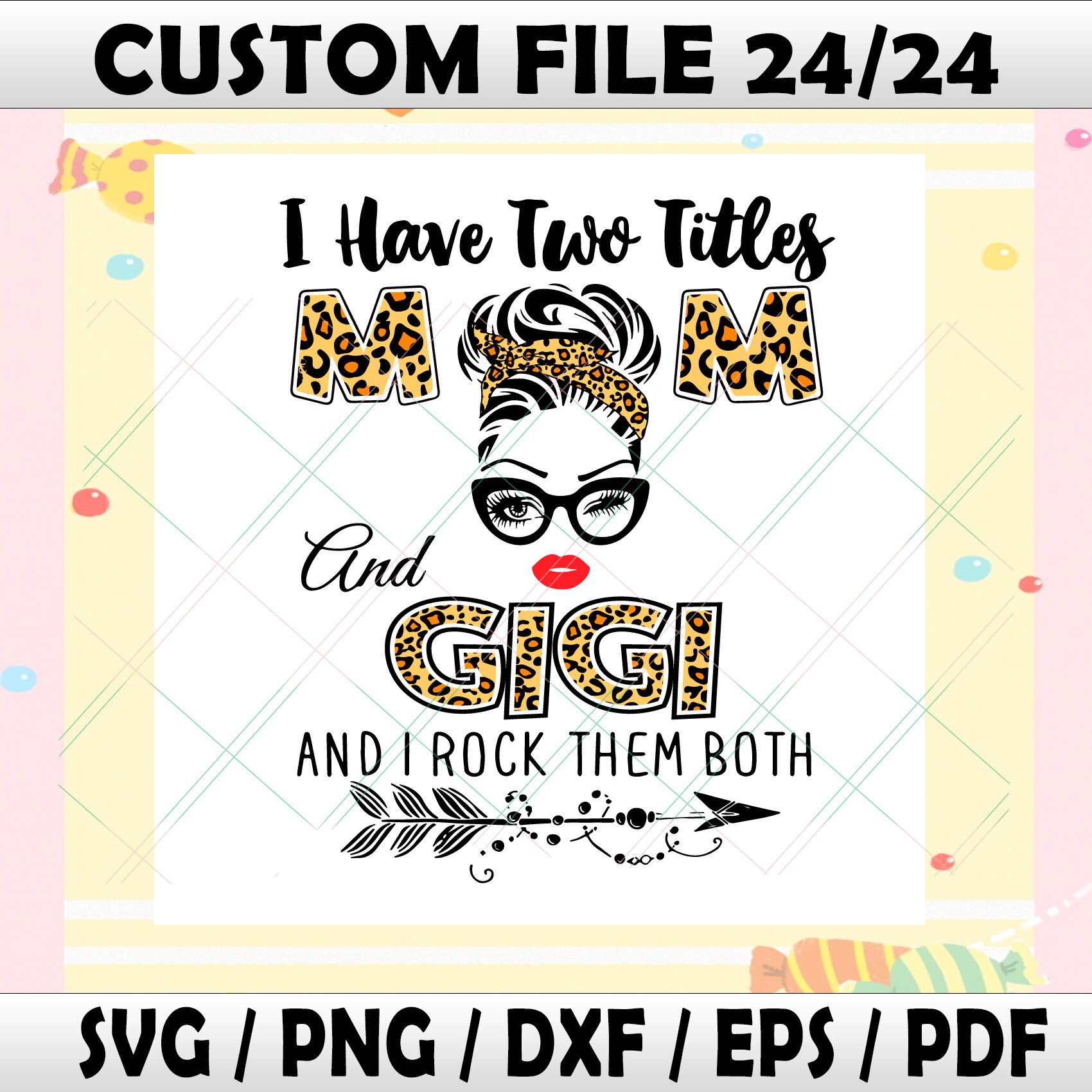 Download I Have Two Titles Mom And Gigi Svg Trending Svg Mom Svg | Etsy