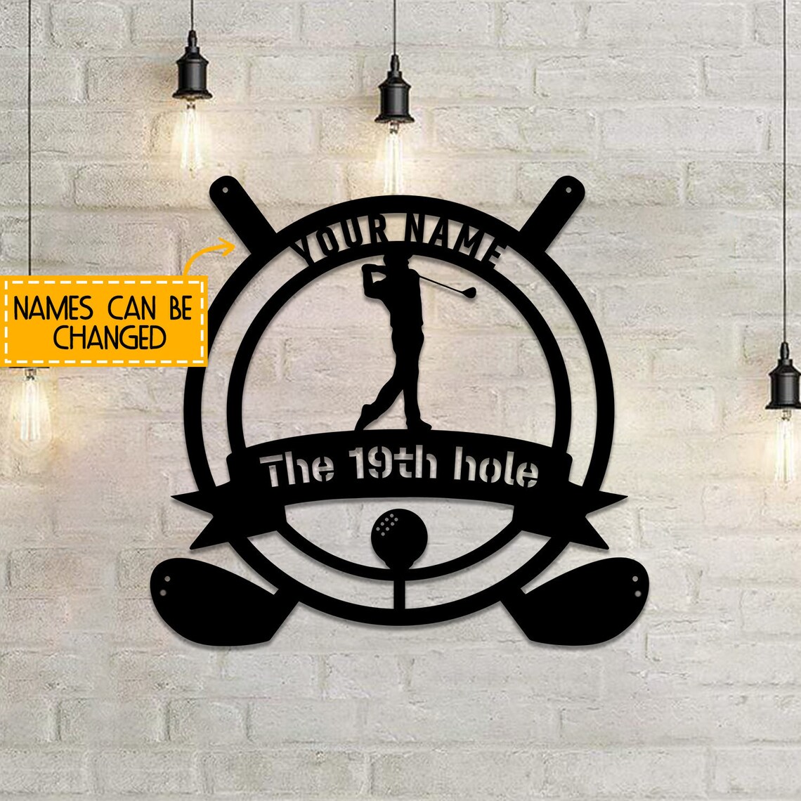 Personalized Golf Sign Custom golf Metal wall decor 19th | Etsy