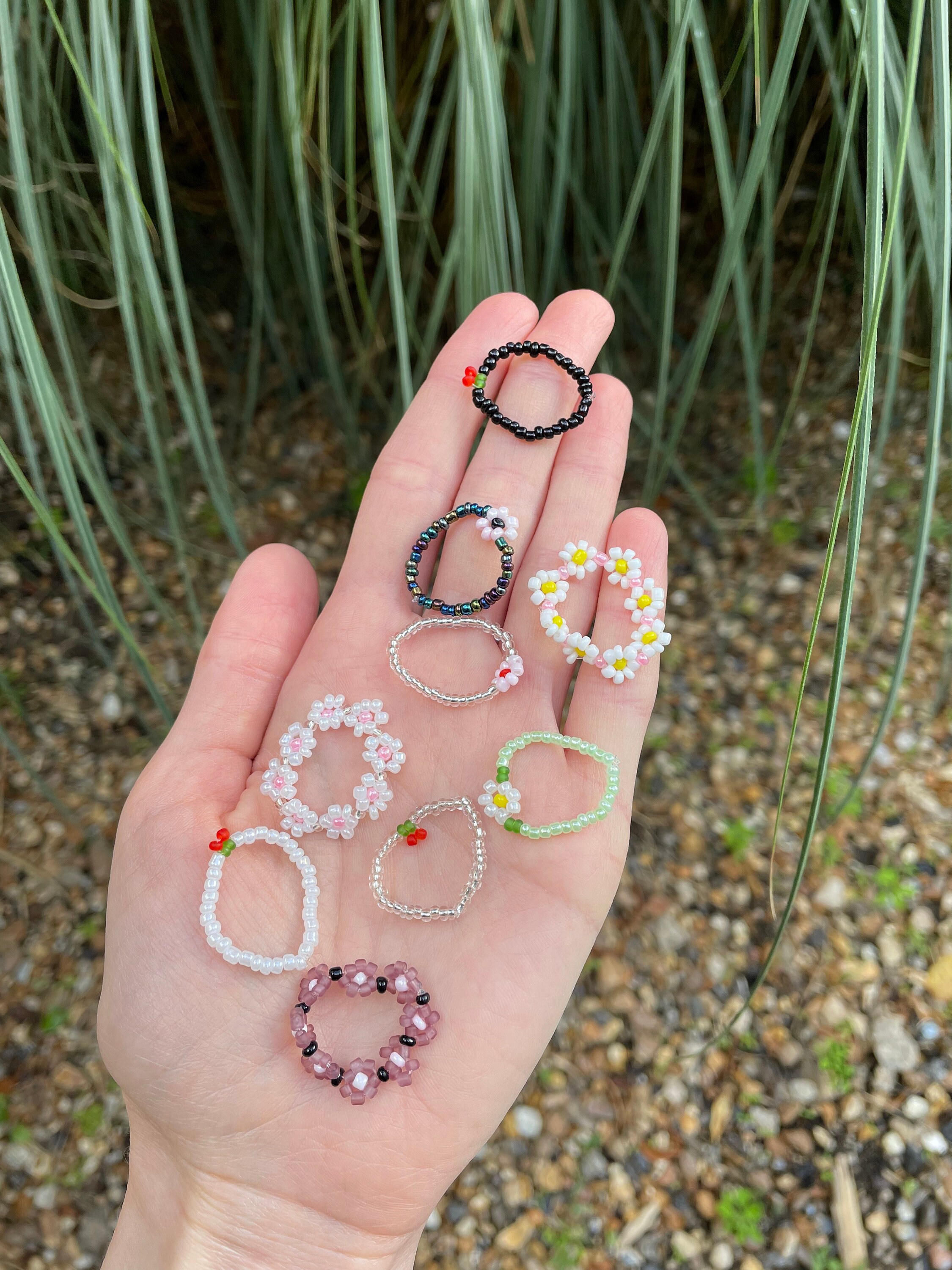 Handmade Beaded Rings