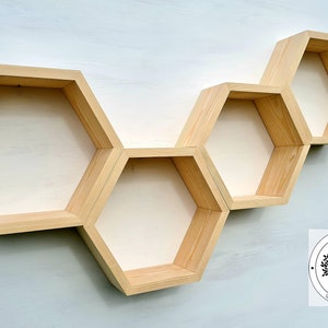 Hexagon Honeycomb Shelves | Large Floating Shelf | Handmade | Holiday | Idea | Geometric | Present | Gift | Summer | Plant | Ideas
