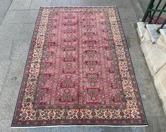 Handgemaakt wollen dorpstapijt (150 cm x 218 cm)